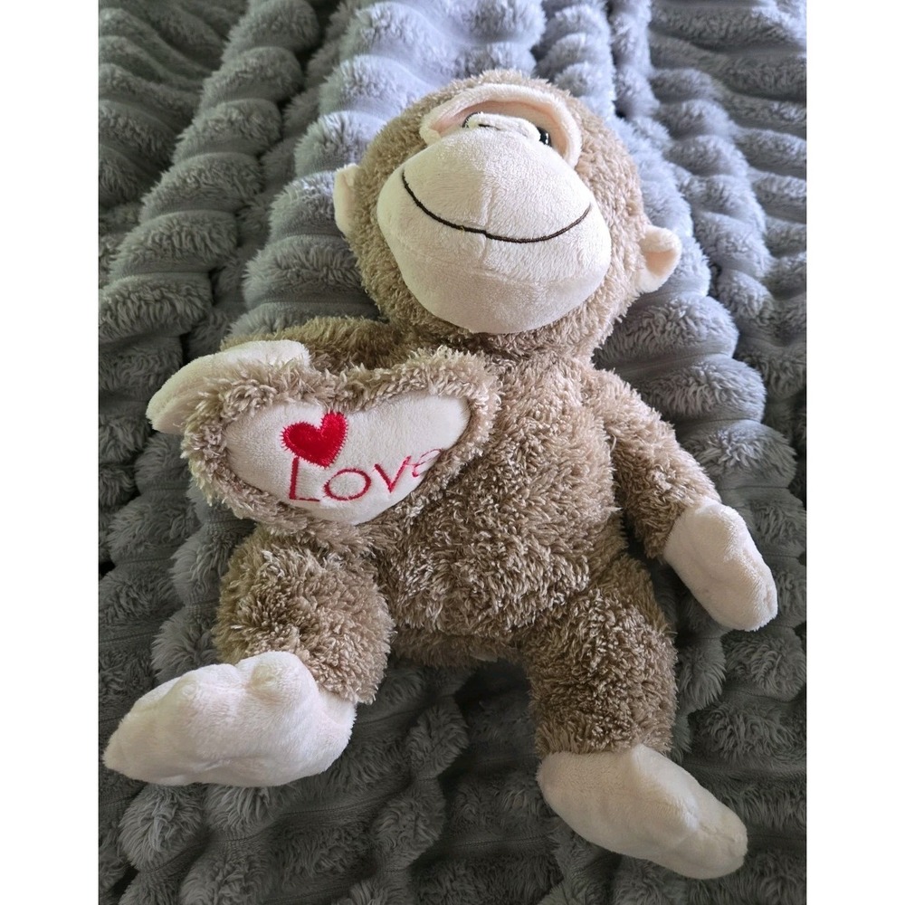 Dan Dee Monkey Plush Stuffed Animal 12" Love Gift EUC!